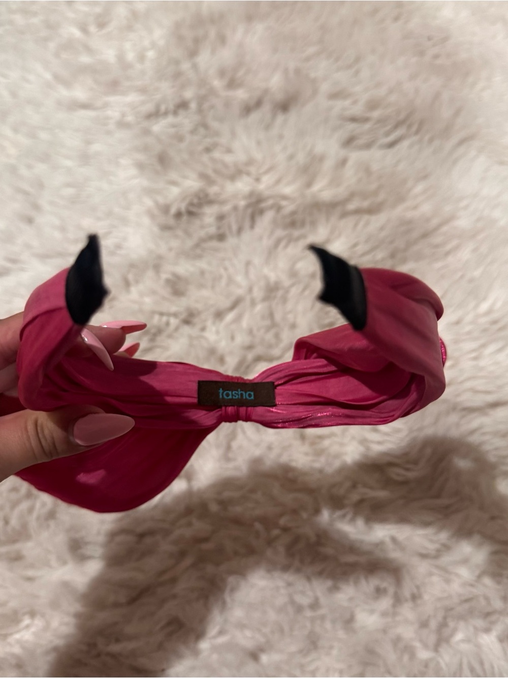Tasha Fuchsia Bow Headband - Picture 5 of 7